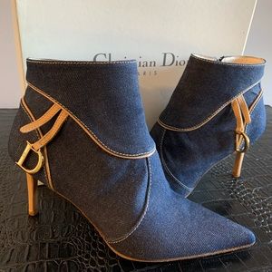 Christian Dior Denim Ankle Boots